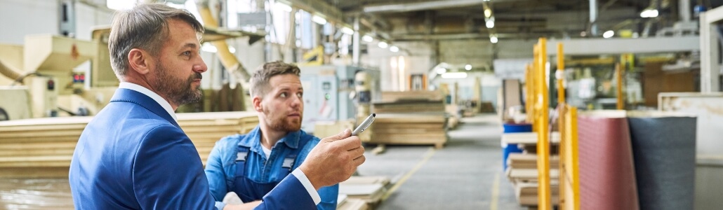 warehouse owner looks at installations